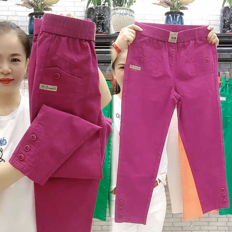 小个子棉麻九分休闲裤女2025夏季薄款时尚哈伦裤百搭显瘦小脚裤潮