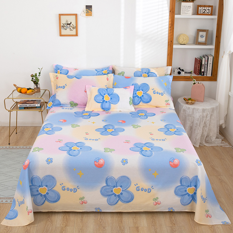 100斜纹纯棉床单单件全棉被单学生宿舍单人1.2m儿童1.5m1.8米双人