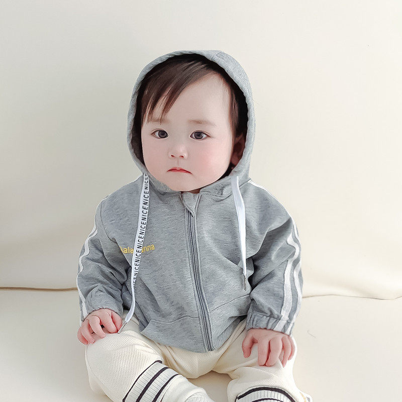 2023早春宝宝运动连帽外套春秋季新款洋气外衣1岁男女童儿童上衣