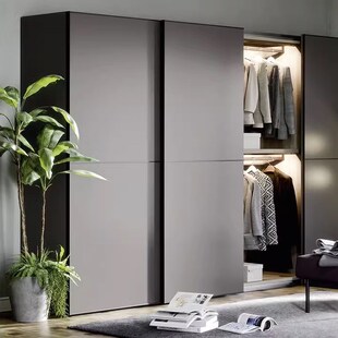 衣柜门推拉门定制定做现代简约百搭柜门卧室滑移门壁橱推拉门定做