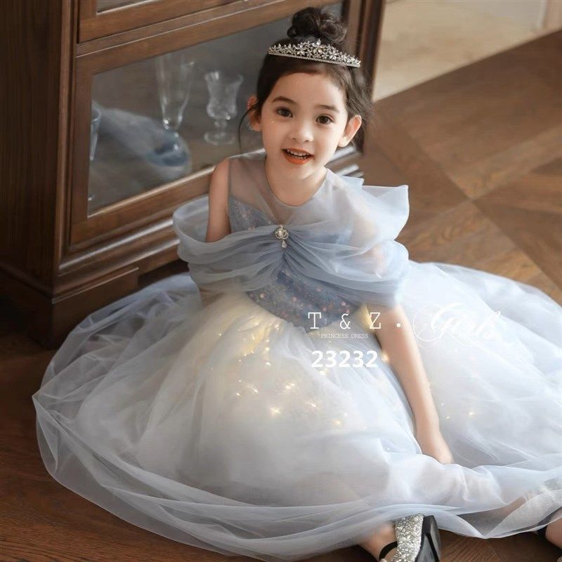 儿童发光爱沙公主裙女童花童婚礼裙子夏季新款生日连衣裙洋气纱裙,童装/婴儿装/亲子装,儿童礼服,淘宝优惠券,粉丝福利购,淘宝优惠卷