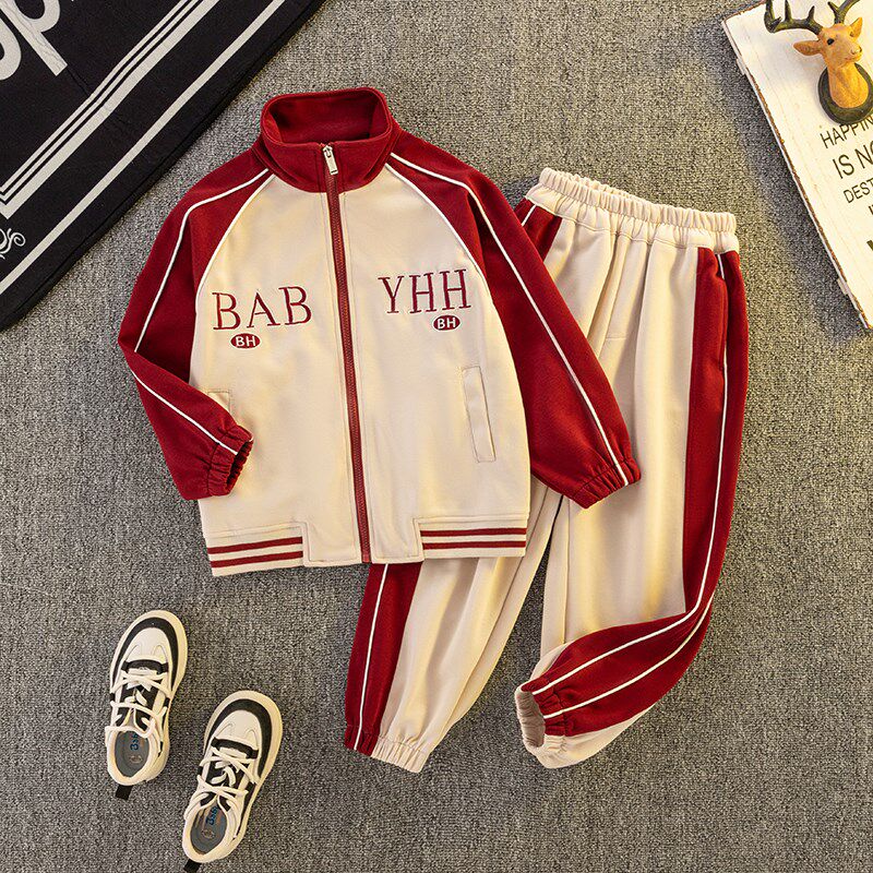 儿童运动套装男童春装2025款潮帅气时髦衣服男孩13岁大童装春秋款