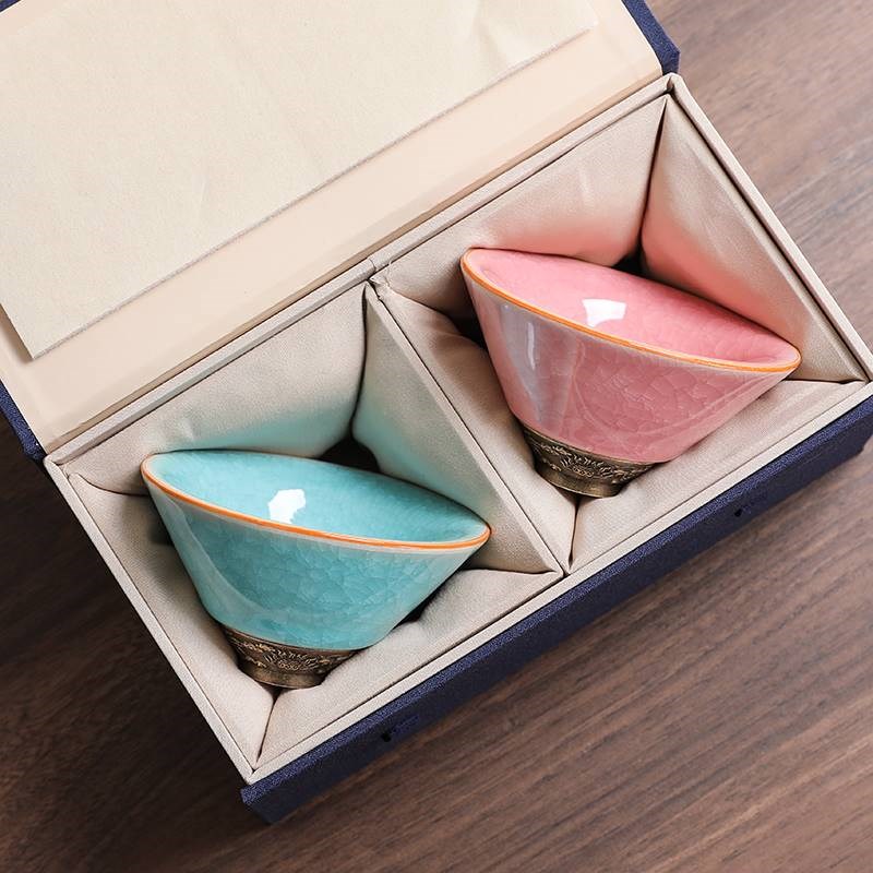 尚云品 冰片茶杯斗笠杯开片主人杯情侣对杯个P人专用单杯品茗杯子