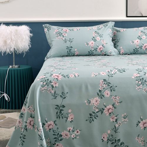 竹纤维床单田园风天然舒适透气单双人凉感可折叠软凉席大尺码