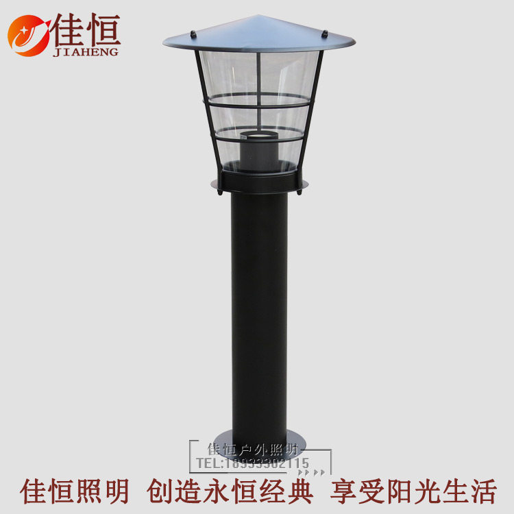 黑色草坪灯户外防水不锈钢庭院灯花园别墅灯小区工程草地路灯LED