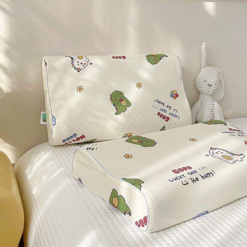 乳胶枕套一对装儿童全棉纯棉枕头套单个30x5J0单人40x60夏天宝宝