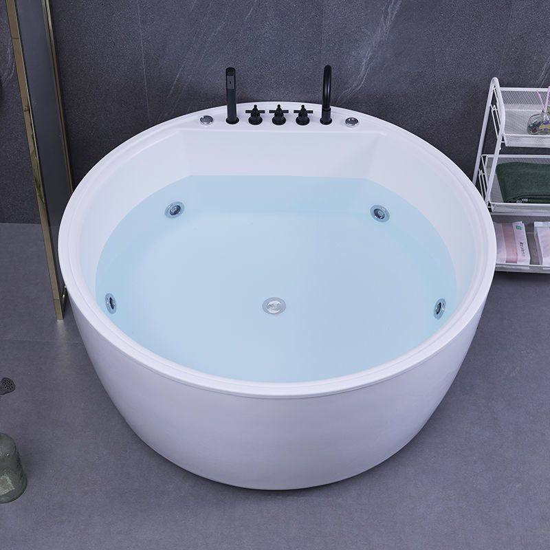 圆形浴缸冲浪按摩智能恒温欧式酒店民宿独立式浴盆轻奢高端浴池