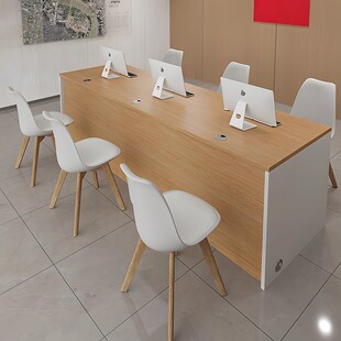 定制德佑贝壳链家房产中介办公桌职员桌23人旅行社门店前台桌子