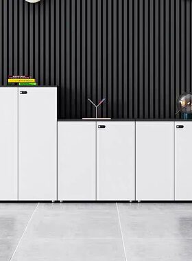 白色文件柜矮柜落地资料柜带密码锁办公室打印机茶水柜隔断柜