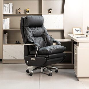 智能真皮按摩老板椅通风加热办公电脑椅子电竞人体工学椅电动沙发