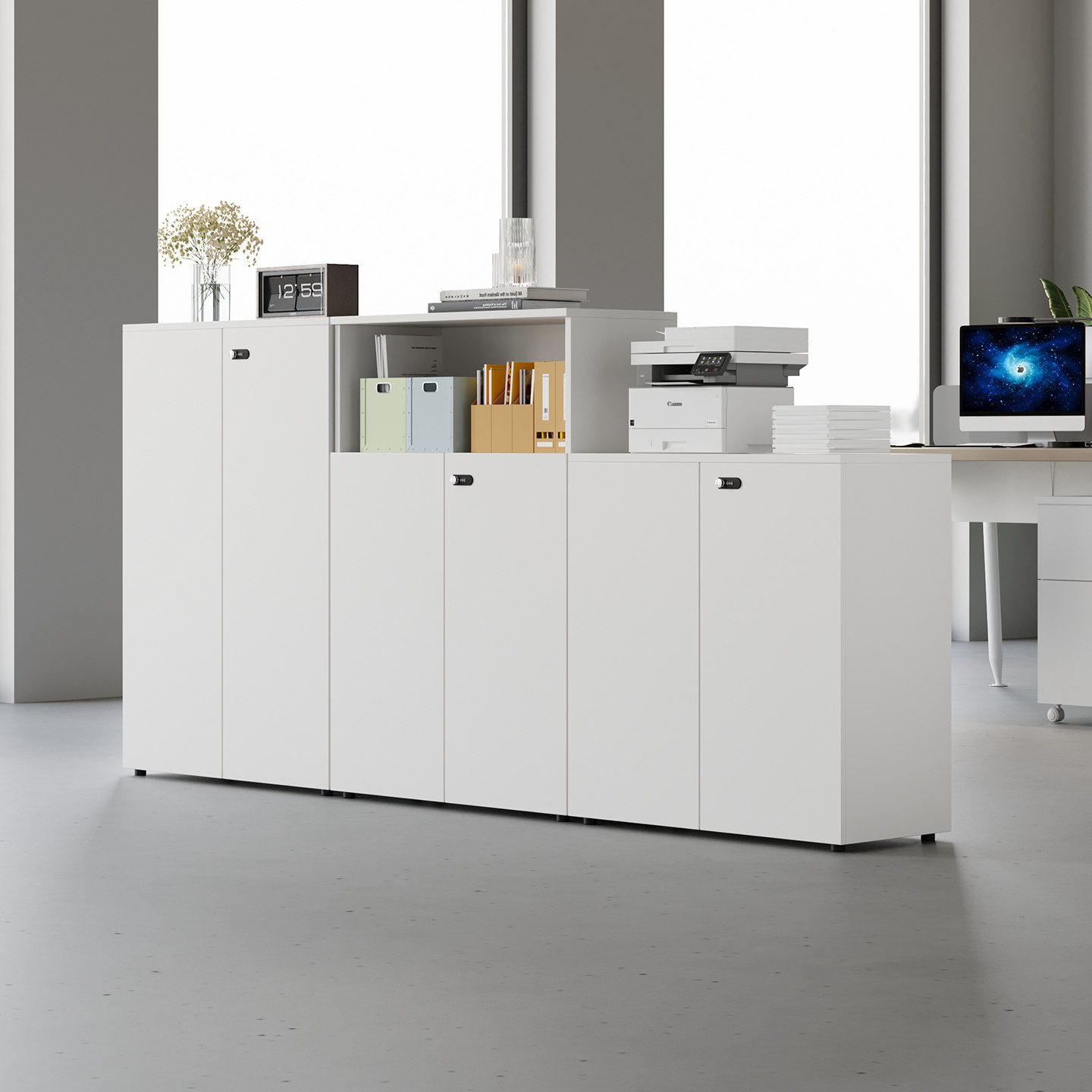 办公室文件柜资料柜矮柜简约现代隔断置物茶水柜子带锁储物柜边柜,商业/办公家具,文件柜,淘宝优惠券,粉丝福利购,淘宝优惠卷