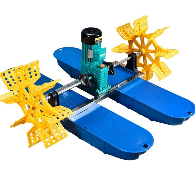 电动浮船式水车式增氧机大型养殖叶轮泵鱼塘氧轮式养鱼打氧机