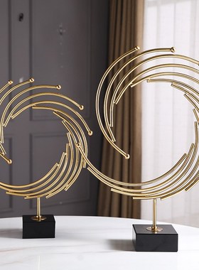 创意礼品客厅电视柜玄关简约铁艺摆设家I居轻奢样板间软装饰品摆