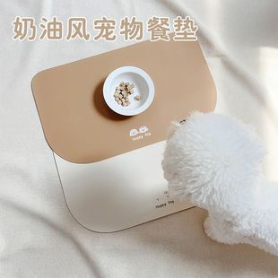 宠物猫碗地垫餐垫猫咪吃用品饭垫子矽胶狗笼防P滑防水喂食养猫专