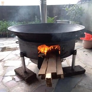 特大加厚柴火炉i灶家用农村可移动烧火的炉灶台户外炉子铁锅露天