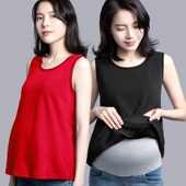 秋冬季 打底衫 怀孕期宽松大码 孕妇保暖背心吊带加绒厚款 孕妇装 马甲