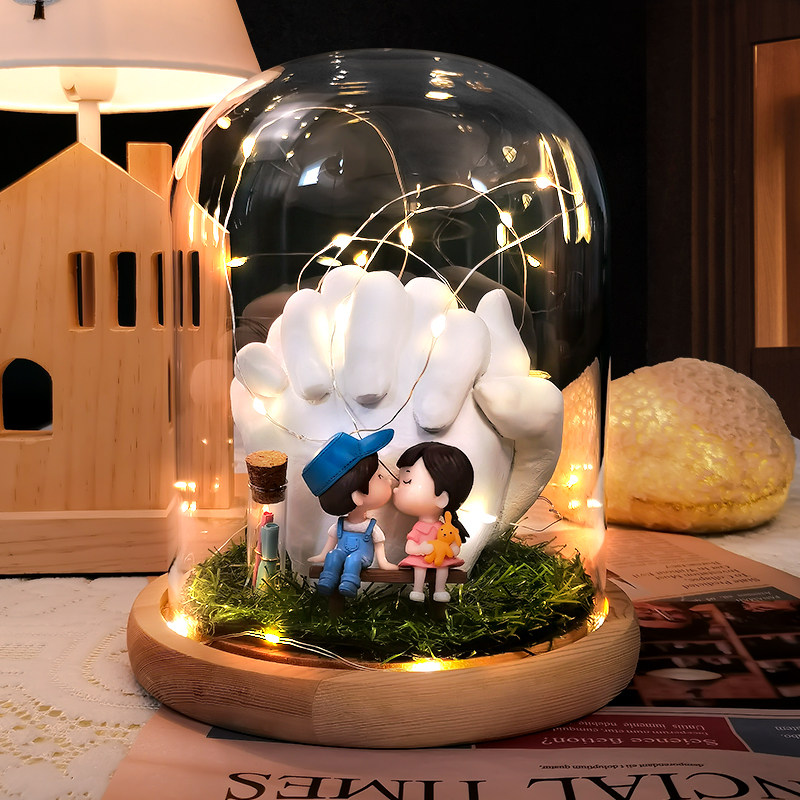 情侣手膜石膏制作材料模具自制手z模型3d立体diy克隆粉手印纪念