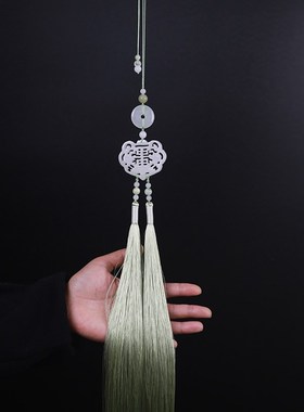 天佑-汉服马面裙玉佩背云古风禁步压襟步腰坠流苏国风挂件腰饰