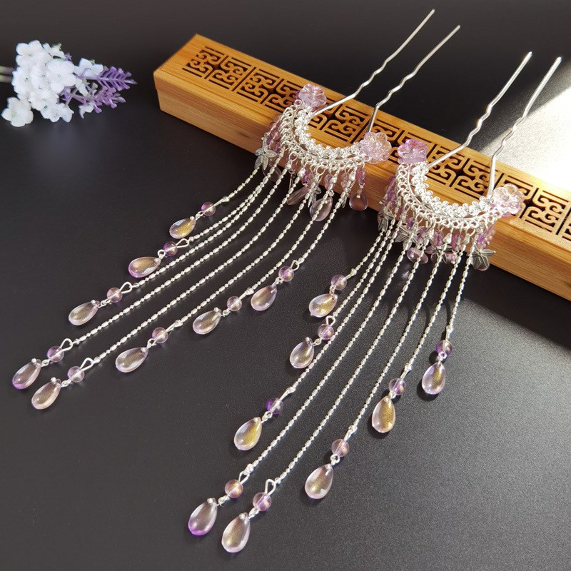 古风流苏发饰发簪u钗簪子汉服唐步摇后压古装头饰仙气饰品