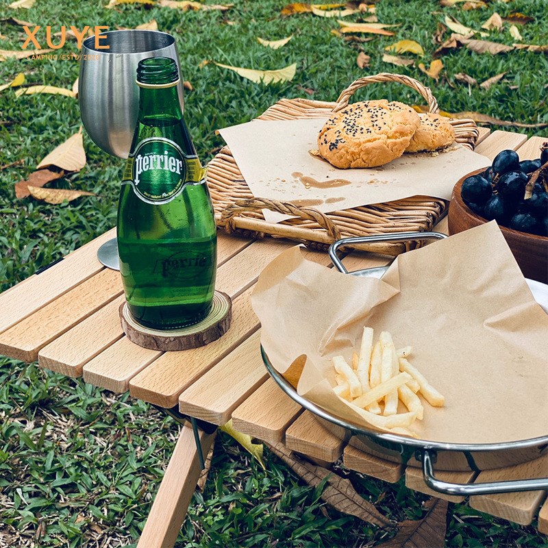 户外露营便携式旅行蛋卷折叠桌野营家用沙滩自驾游烧烤文艺野餐桌