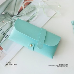 随身携带太方便啦 嘘 眼镜袋 薄荷绿色系 这是我超喜欢