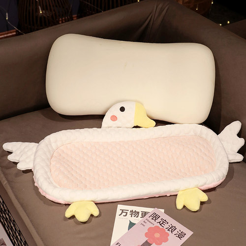 夏季冰豆豆冰丝午睡枕学生趴睡抱枕小枕头儿O童趴枕办公室午休神