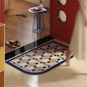 格岚迪中古几何撞色地垫浴室门口吸水速干防滑硅藻泥卫生间脚垫