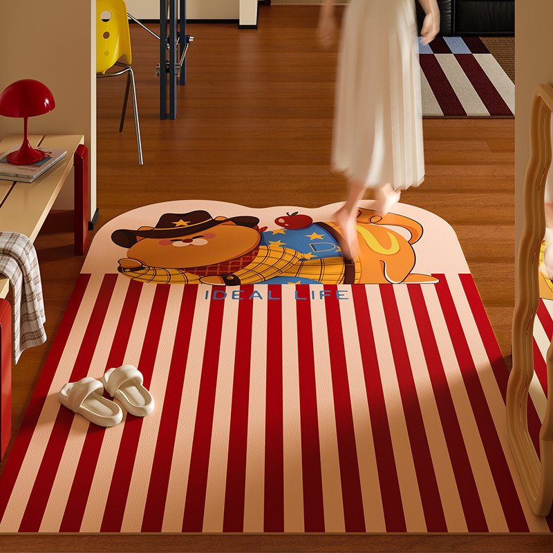 橘吨吨地垫入户门口可爱小猫2025新款可擦免洗高端玄关室内外家用,居家布艺,入户地垫,淘宝优惠券,粉丝福利购,淘宝优惠卷