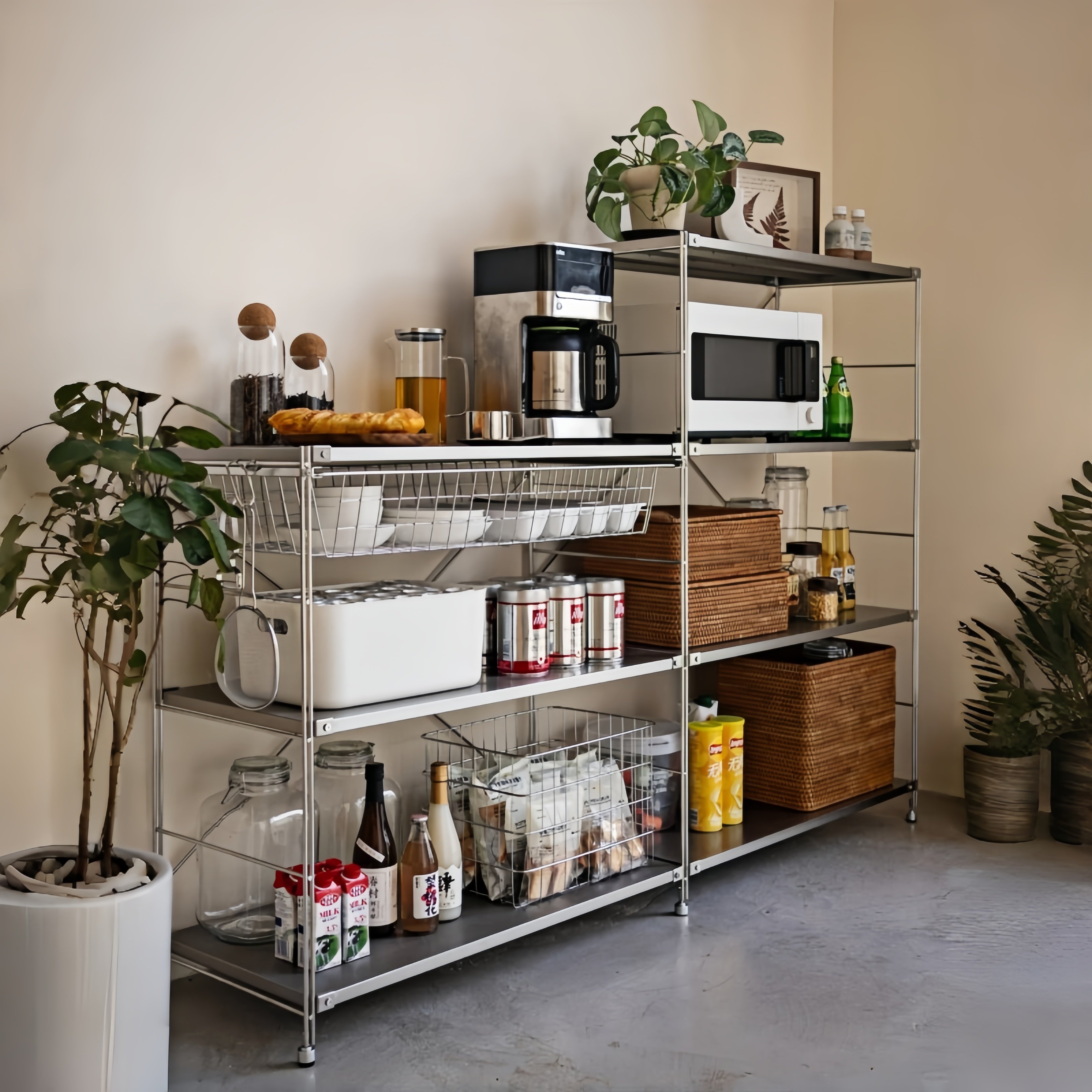 304不锈钢置物架餐厅置物架厨房置物架收纳架置物架展示架储物架