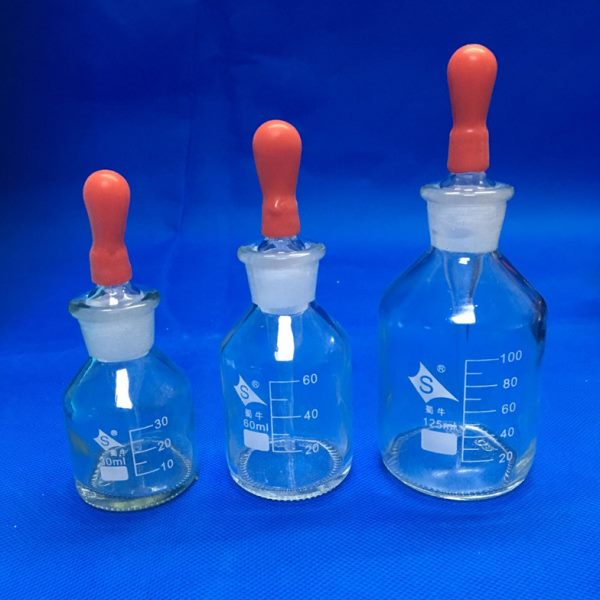 密封实验室小号调配瓶吸头吸管空瓶带滴管小玻璃瓶器皿分装带刻度