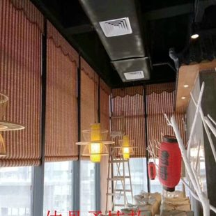 门帘民宿日式 帘子隔断卷 屏风拉定制帘竹帘卷帘家用阳台酒店中式 式