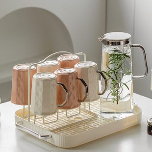 茶杯带把茶具轻奢客厅水人杯子水杯家用高档高级招待客具 感手套装