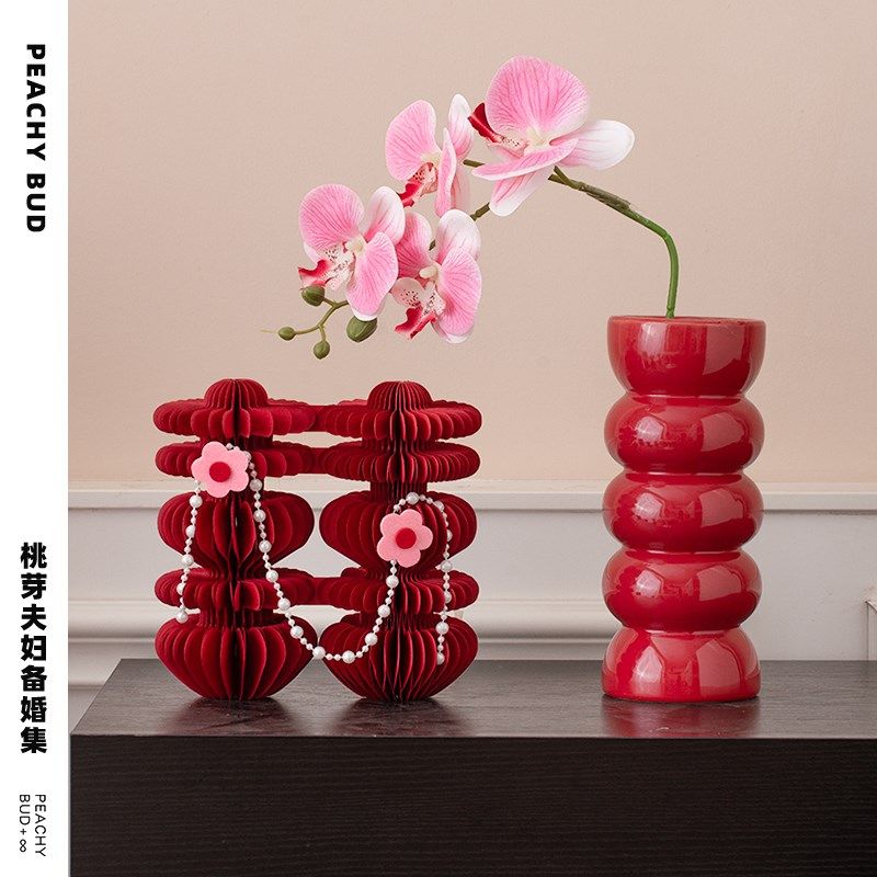 桃芽夫妇婚房布置中古螺纹花瓶客厅卧室摆K件花束装饰现代简约玄,节庆用品/礼品,婚房装扮用品,淘宝优惠券,粉丝福利购,淘宝优惠卷