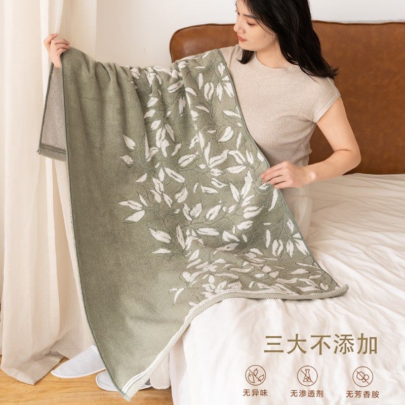 2025新款全棉枝叶浴巾柔软亲肤浴L巾大人不掉毛大浴巾四季,居家布艺,浴巾,淘宝优惠券,粉丝福利购,淘宝优惠卷