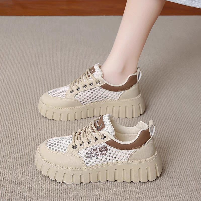 厚底松糕运动板鞋女夏款20v25新款百搭休闲网鞋女透气单网孕妇鞋,女鞋,休闲板鞋,淘宝优惠券,粉丝福利购,淘宝优惠卷