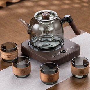 蒸煮一体加厚玻璃茶壶超薄A电陶炉加热全自动泡煮茶器烧水套 新款