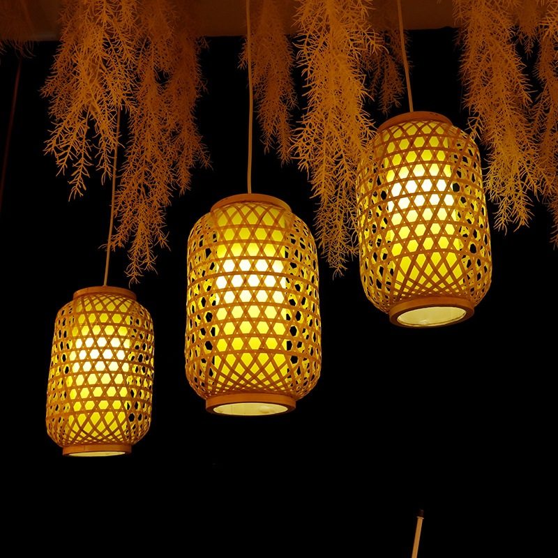 尚美利婚庆道具中式风格竹编灯笼吊灯婚庆中式厅场地布置道具吊灯