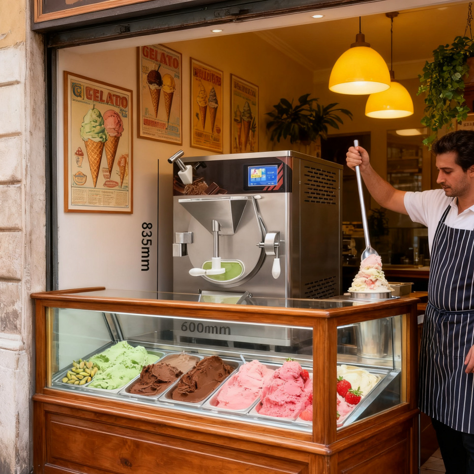 外贸出口台式Gelato ice cream machine特殊电压定制冰激凌凝冻机