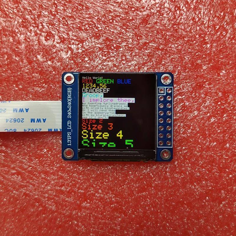 1.3寸IPS液晶屏全视角显示屏ST7789驱动240*240单片机屏ESP32屏幕