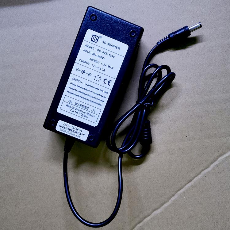DC-625-1240得昌12V4A电源适配器DC-306A DC-365A开关电源 电源线