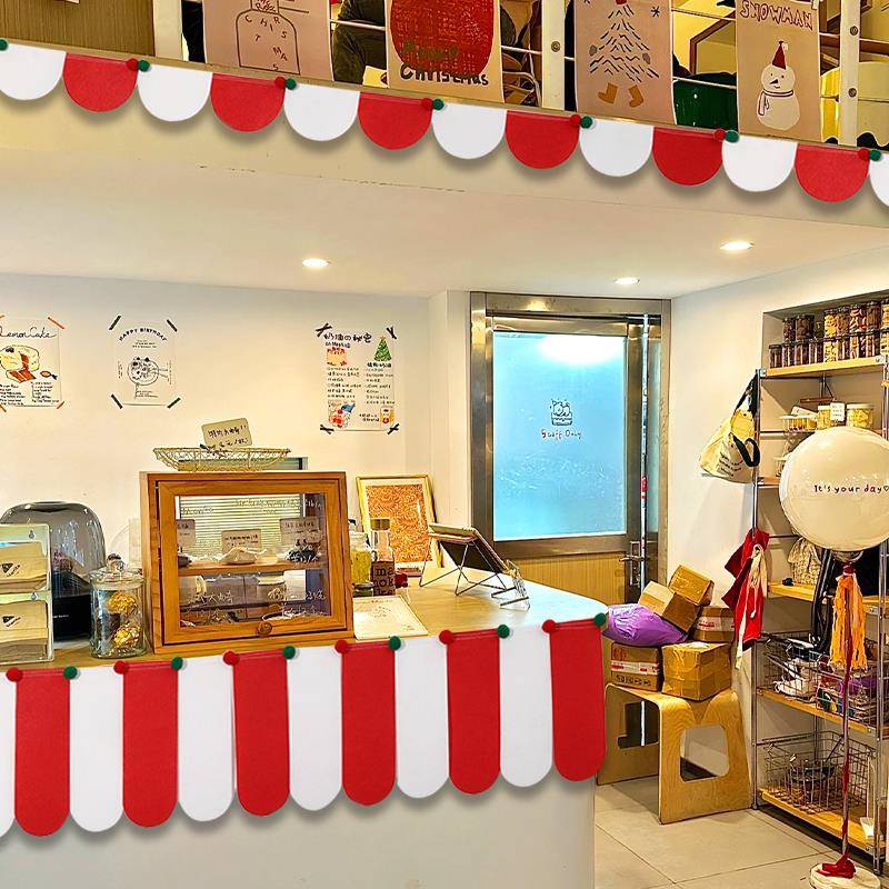 三角旗橱窗摊位屋簷咖啡奶茶书店铺市集装饰拉旗氛围布置拍照道具