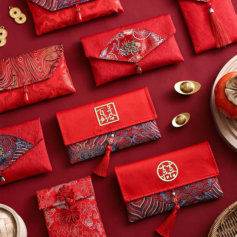 改口费红包结婚专用万元婚礼敬茶布艺大红色包袋2025新款高档喜包