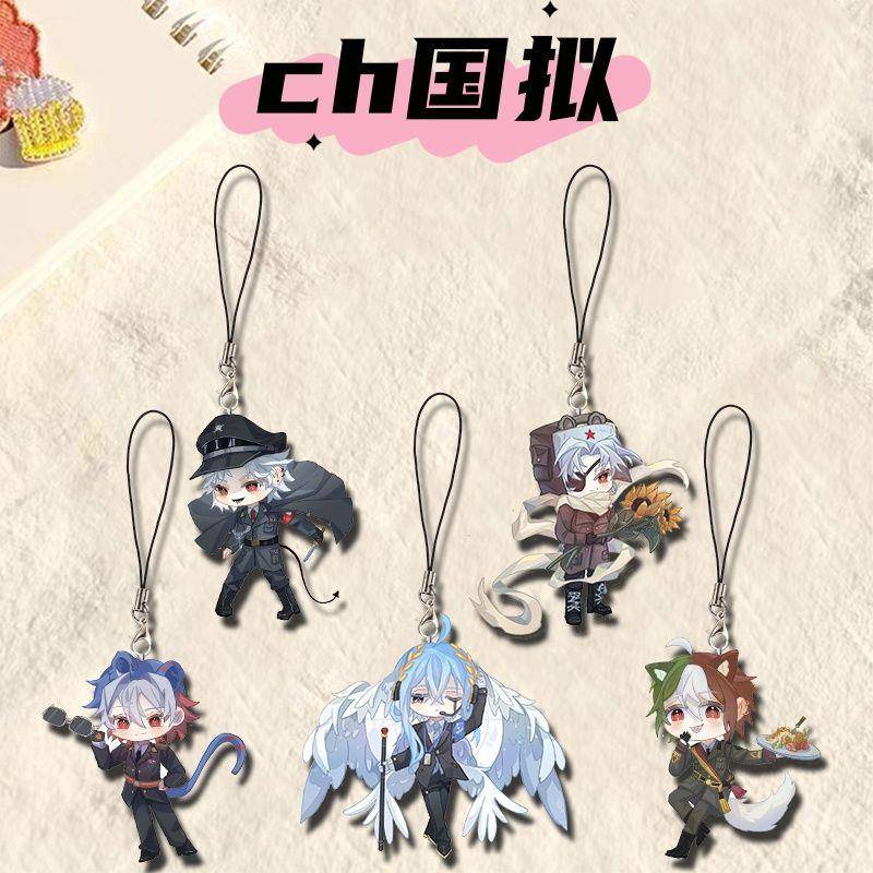 ch五常国拟瓷美苏联南斯拉夫英卡通周边钥匙扣学生书包挂件收藏