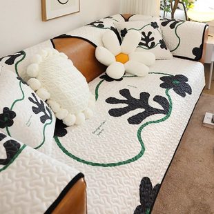 垫组合坐垫套客厅防滑巾四季 网红沙发时尚 布艺简约罩北欧可爱盖布