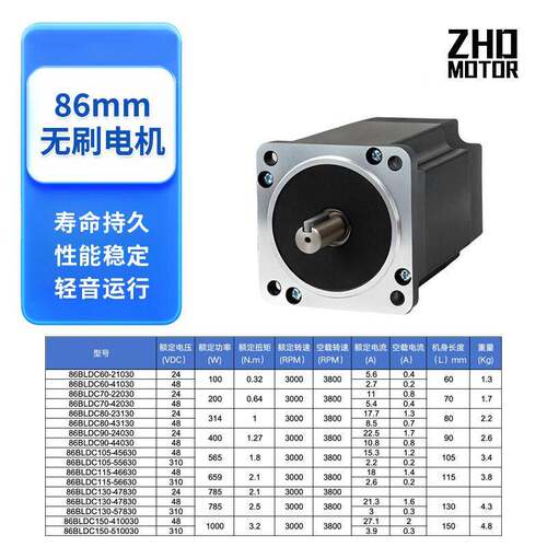 工厂现货6B电L微DC直3828流动无刷电机48V-300W咖啡型研磨机力矩