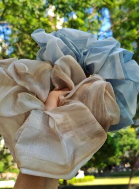 【扎染雪纺】气质大肠发圈高级感新款大号头绳扎头发皮筋发绳头花