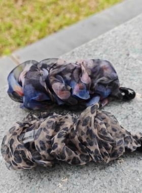 【温柔碎花】褶皱网纱香蕉夹韩系高级感气质高马尾发夹发饰头饰女