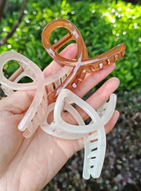 【果冻色】韩系高级感日常简约盘发抓夹后脑勺鲨鱼夹发夹发饰头饰