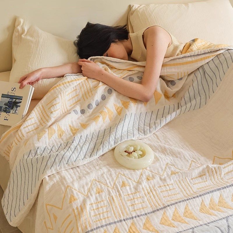 夏季全棉a三层纱布毛巾被毛毯办公室午睡空调毯子沙发盖毯裸睡,床上用品,休闲毯/毛毯/绒毯,淘宝优惠券,粉丝福利购,淘宝优惠卷