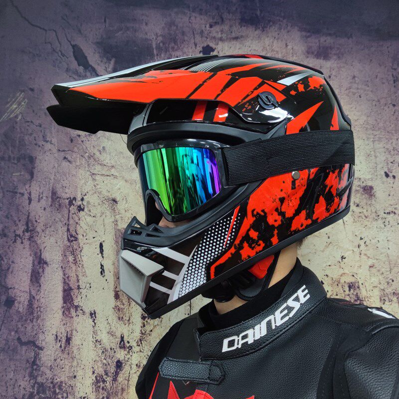 越野头盔男电动自行车头盔全覆式夏季四季潮流速降踏板头盔